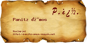 Panitz Ámos névjegykártya